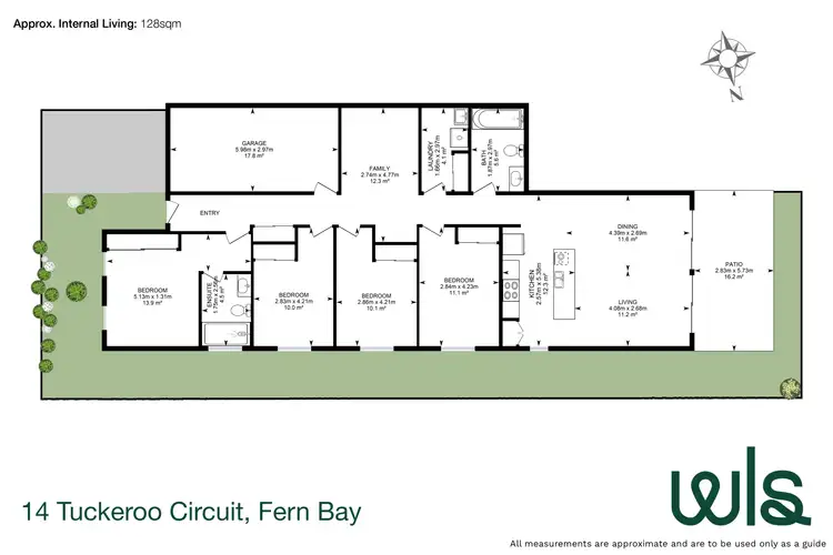 Floorplan of Homely semi-detached listing, 14 Tuckeroo Circuit, Fern Bay NSW 2295
