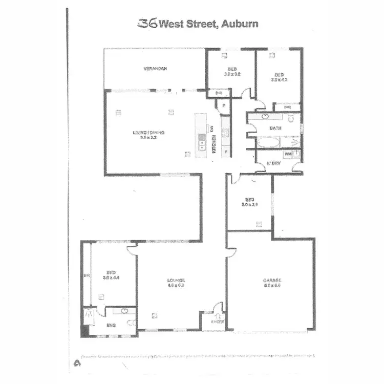 Floorplan of Homely house listing, 36 West Street, Auburn SA 5451