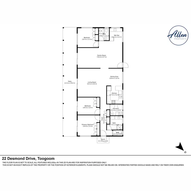 Floorplan of Homely house listing, 22 Desmond Drive, Toogoom QLD 4655