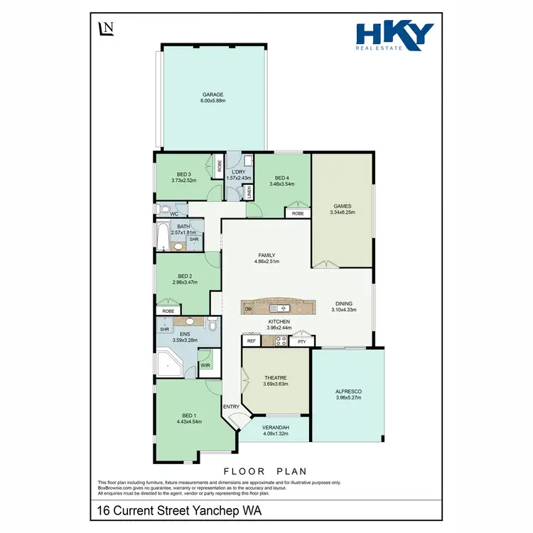 Floorplan of Homely house listing, 16 Current Street, Yanchep WA 6035