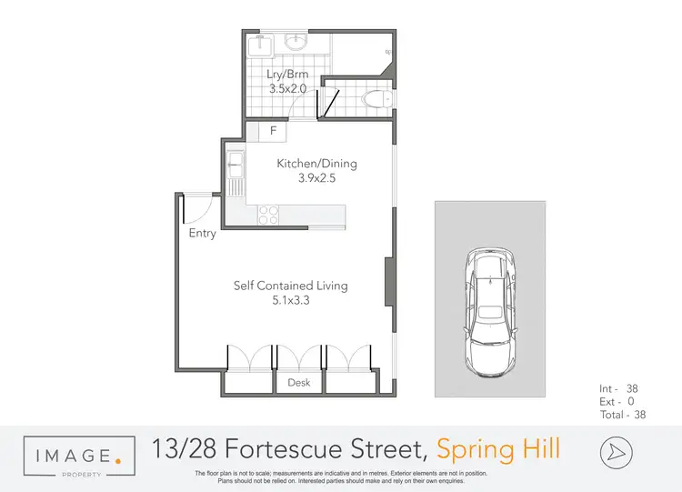 Floorplan of Homely unit listing, 13/28 Fortescue Street, Spring Hill QLD 4000