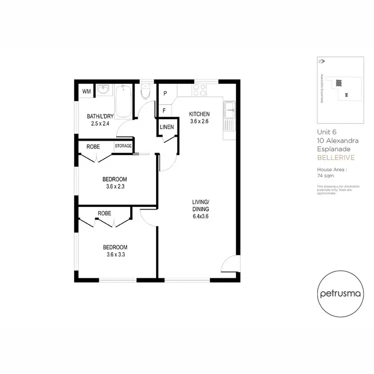 Floorplan of Homely unit listing, 6/10 Alexandra Esplanade, Bellerive TAS 7018