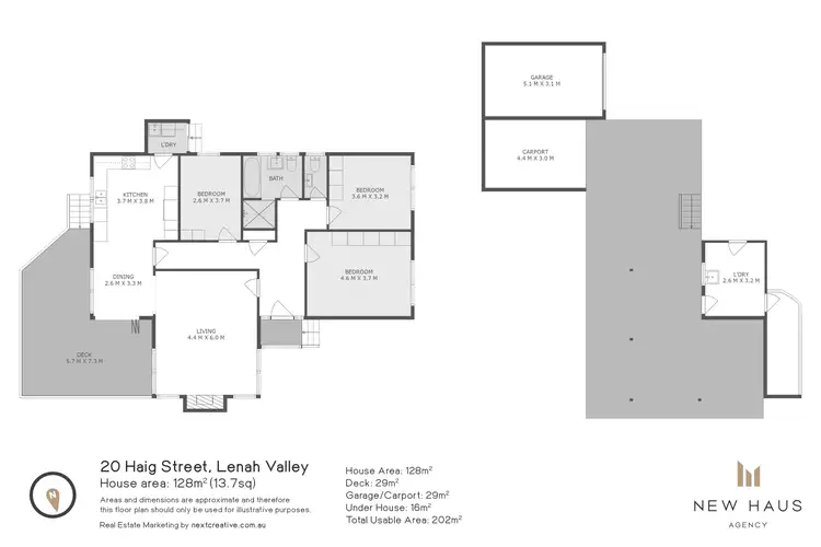 Floorplan of Homely house listing, 20 Haig Street, Lenah Valley TAS 7008