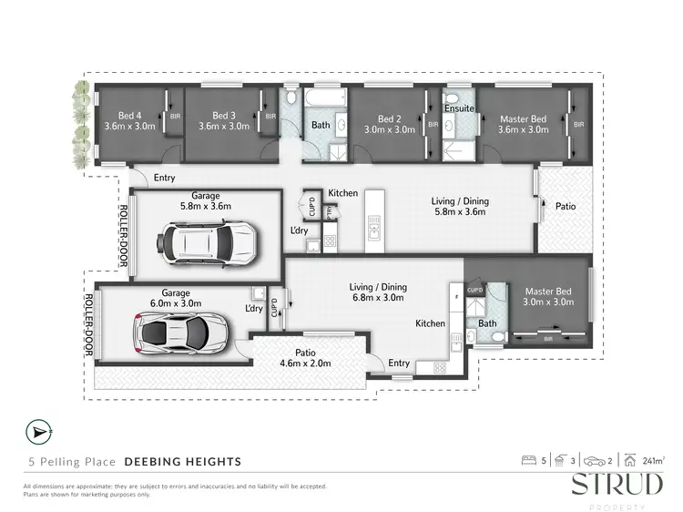 Floorplan of Homely semi-detached listing, 5 Pelling Place, Deebing Heights QLD 4306
