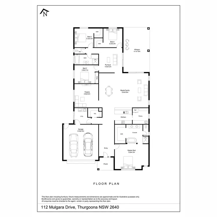 Floorplan of Homely house listing, 112 Mulgara Drive, Thurgoona NSW 2640