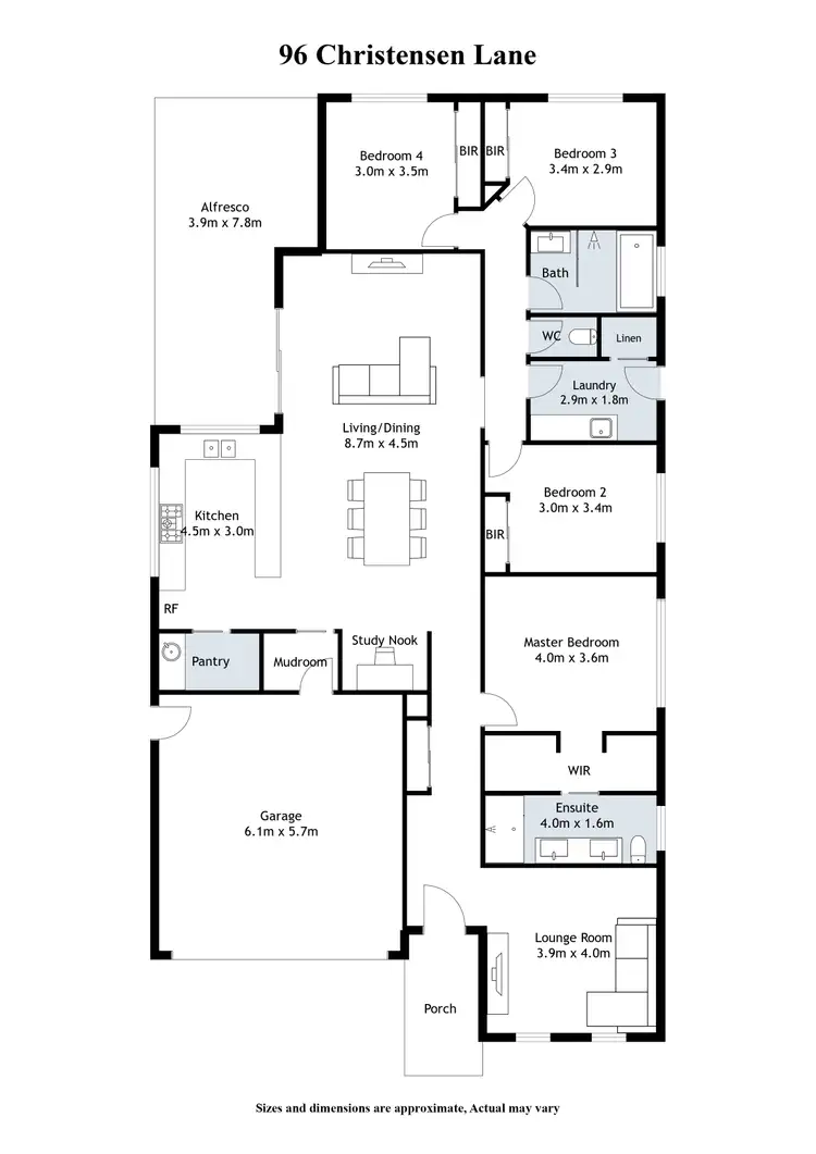 Floorplan of Homely house listing, 96 Christensen Lane, Wangaratta VIC 3677