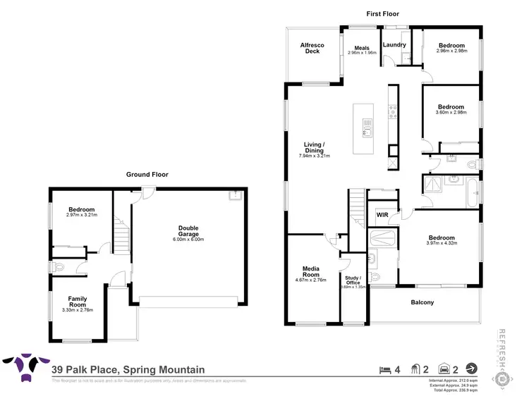 Floorplan of Homely house listing, 39 Palk Place, Spring Mountain QLD 4300