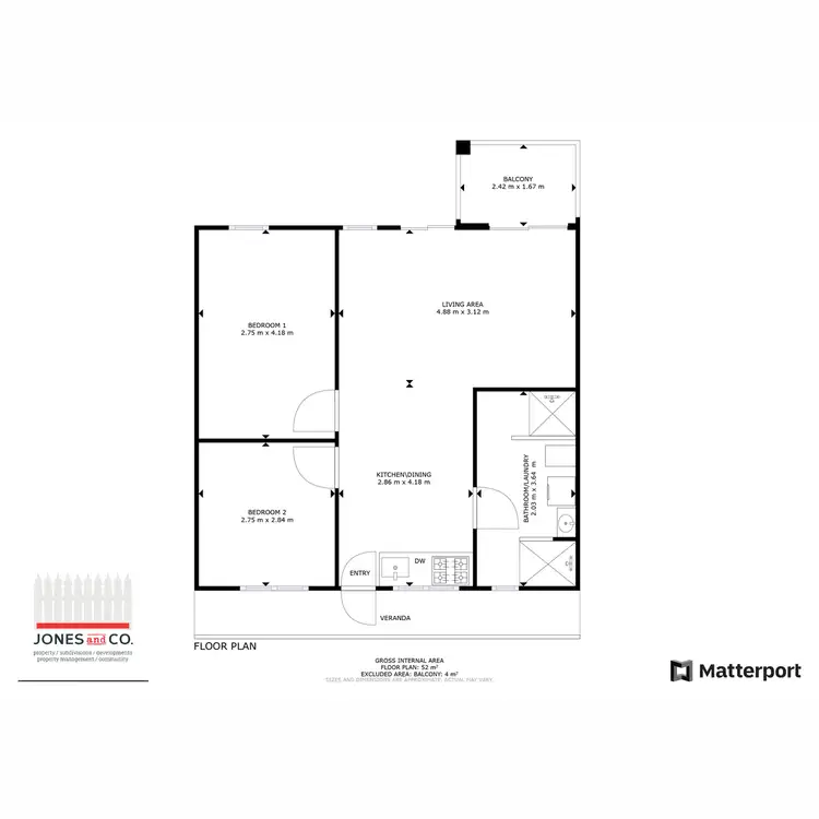 Floorplan of Homely apartment listing, 9/42 Hampden Street, South Perth WA 6151