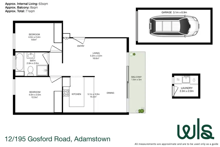 Floorplan of Homely apartment listing, 12/195 Gosford Road, Adamstown NSW 2289