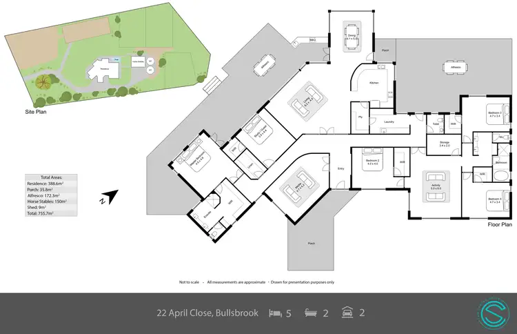 Floorplan of Homely house listing, 22 April Close, Bullsbrook WA 6084