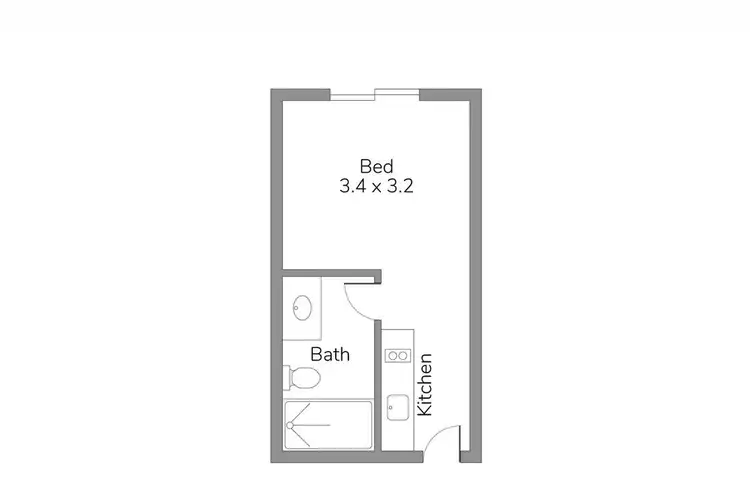 Floorplan of Homely studio listing, 604/188 Shafston Avenue, Kangaroo Point QLD 4169