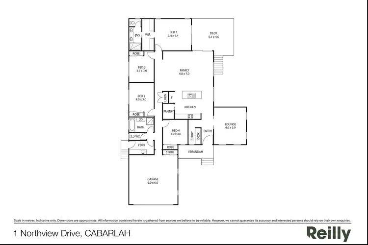 Floorplan of Homely house listing, 1 Northview Drive, Cabarlah QLD 4352
