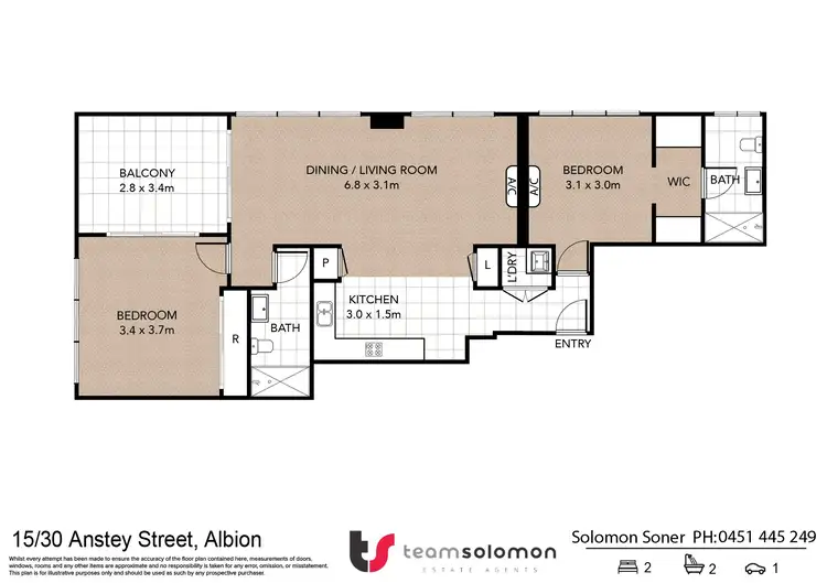 Floorplan of Homely unit listing, 15/30 Anstey Street, Albion QLD 4010