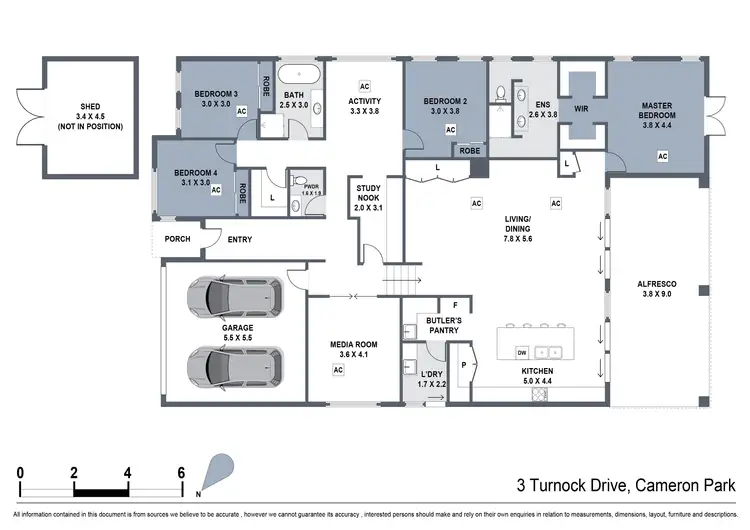Floorplan of Homely house listing, 3 Turnock Drive, Cameron Park NSW 2285