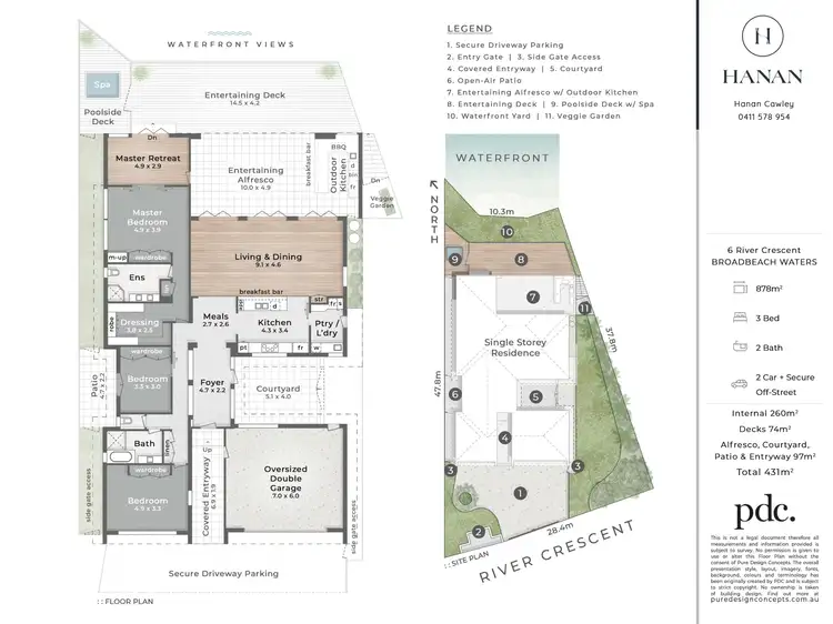 Floorplan of Homely house listing, 6 River Crescent, Broadbeach Waters QLD 4218