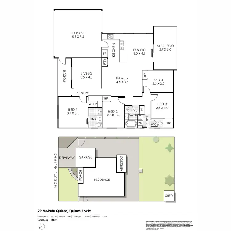 Floorplan of Homely house listing, 29 Mokutu Court, Quinns Rocks WA 6030
