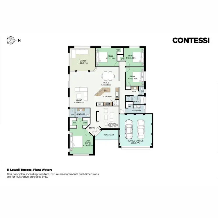 Floorplan of Homely house listing, 11 Lowell Terrace, Piara Waters WA 6112