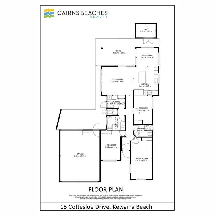 Floorplan of Homely house listing, 15 Cottesloe Drive, Kewarra Beach QLD 4879