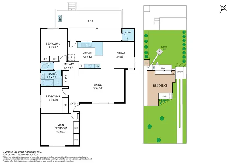Floorplan of Homely house listing, 2 Walana Crescent, Kooringal NSW 2650