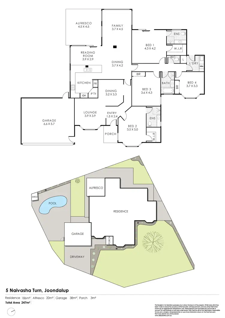 Floorplan of Homely house listing, 5 Naivasha Turn, Joondalup WA 6027