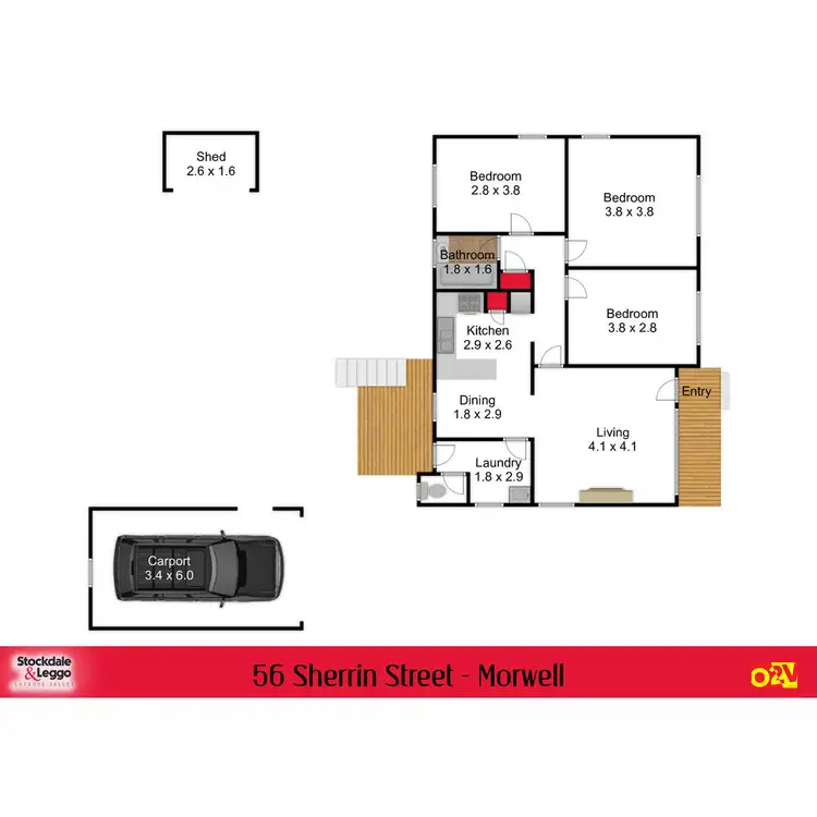 Floorplan of Homely house listing, 56 Sherrin Street, Morwell VIC 3840