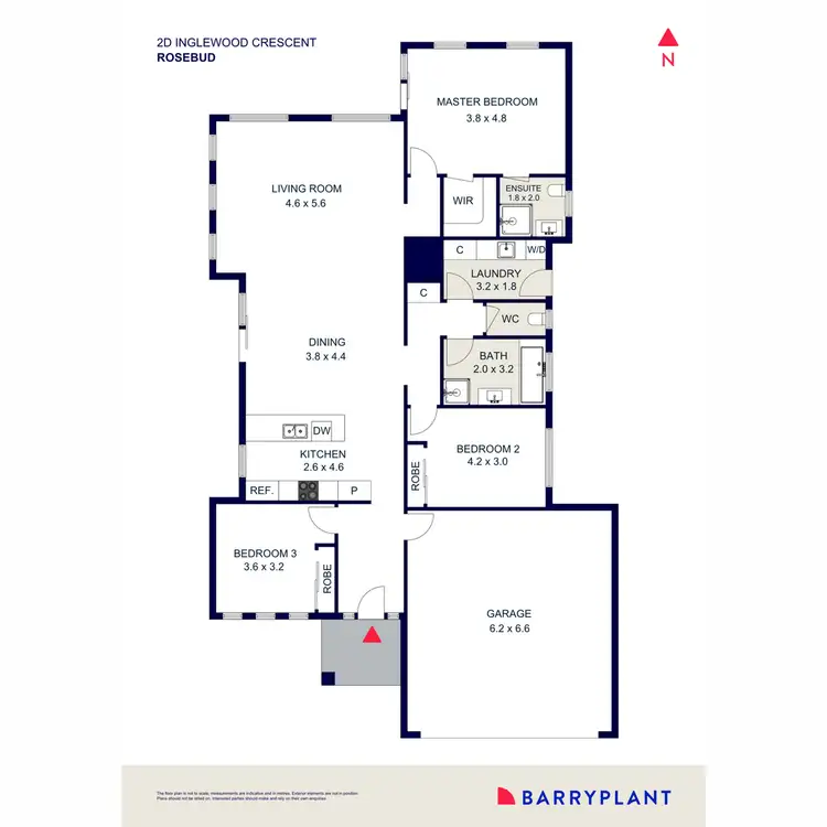 Floorplan of Homely house listing, 2D Inglewood Crescent, Rosebud VIC 3939