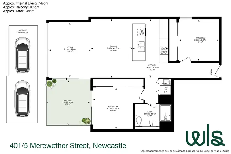 Floorplan of Homely unit listing, 401/5 Merewether Street, Newcastle NSW 2300