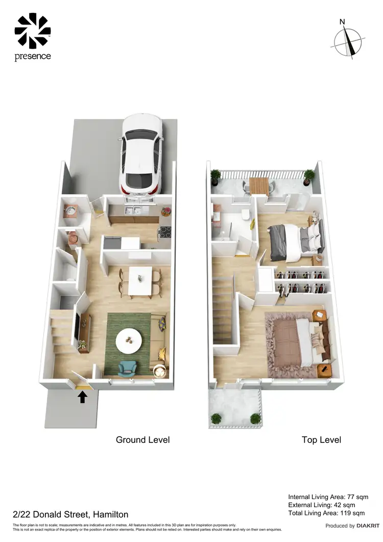 Floorplan of Homely unit listing, 2/22 Donald Street, Hamilton NSW 2303