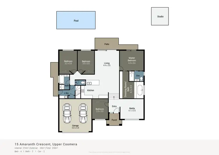 Floorplan of Homely house listing, 15 Amaranth Crescent, Upper Coomera QLD 4209