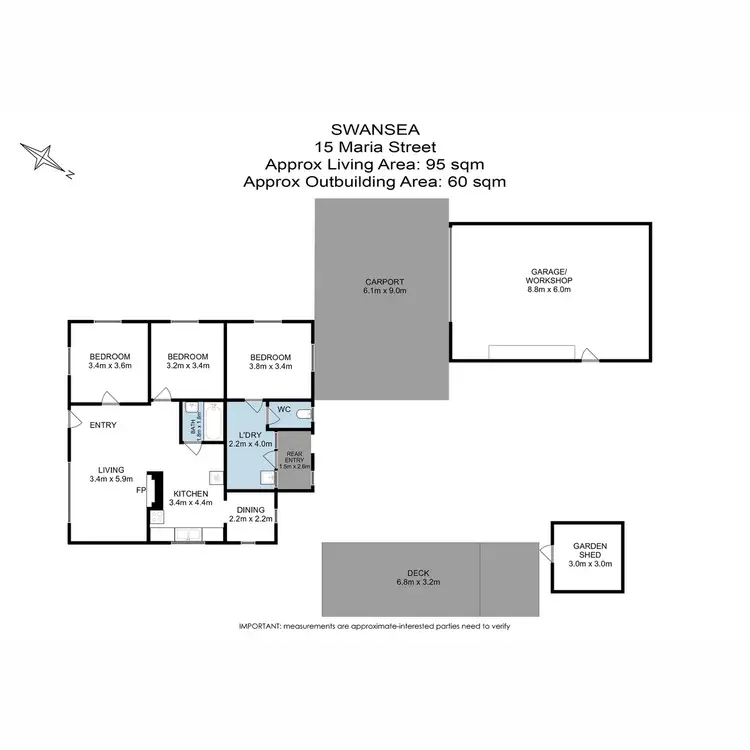 Floorplan of Homely house listing, 15 Maria Street, Swansea TAS 7190