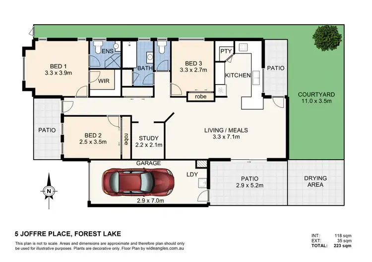 Floorplan of Homely house listing, 5 Joffre Place, Forest Lake QLD 4078