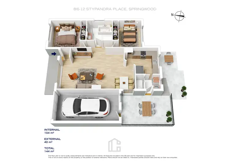 Floorplan of Homely villa listing, 8/6-12 Stypandra Place, Springwood NSW 2777