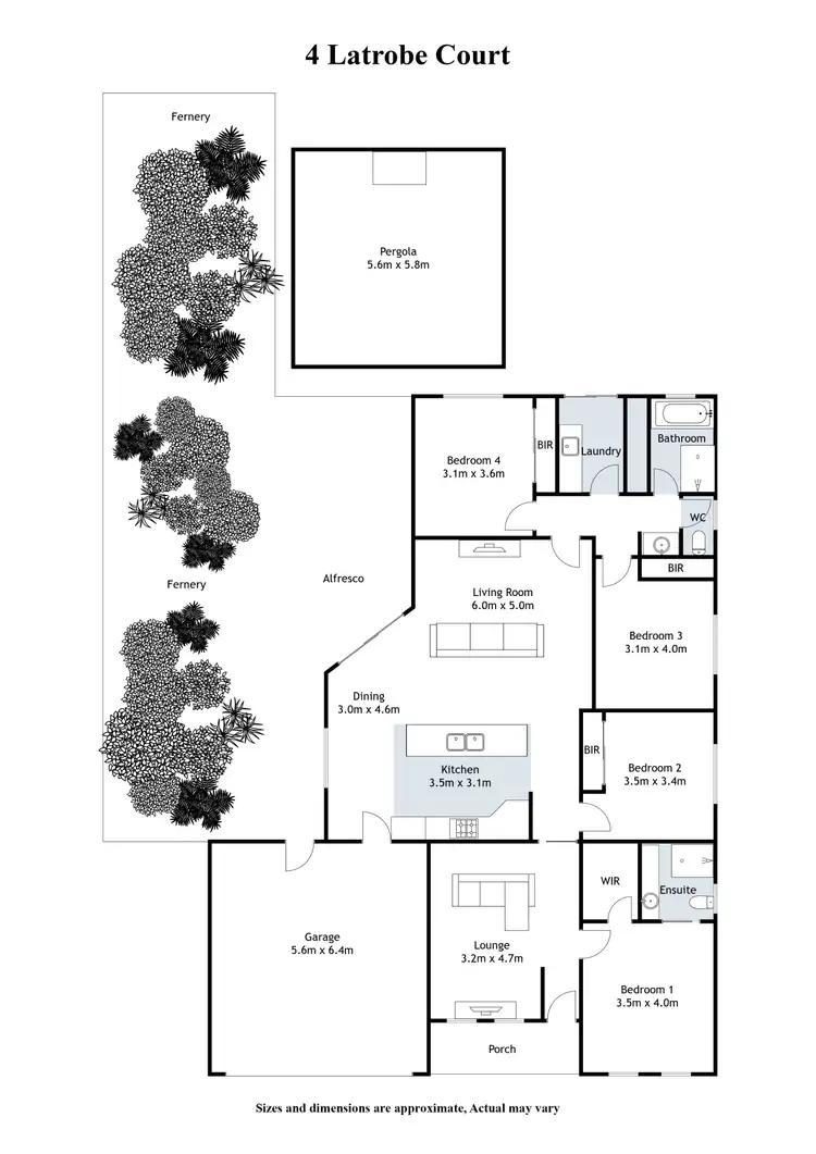 Floorplan of Homely house listing, 4 Latrobe Court, Wangaratta VIC 3677