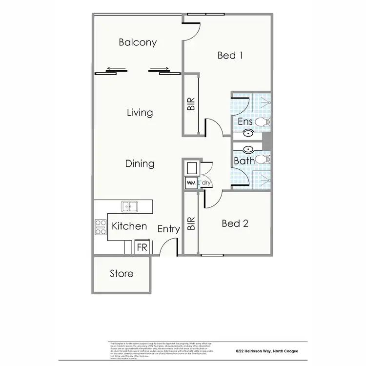Floorplan of Homely apartment listing, 8/22 Heirisson Way, North Coogee WA 6163