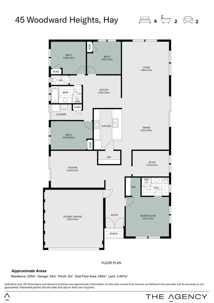 Floorplan of Homely house listing, 45 Woodward Heights, Hay WA 6333
