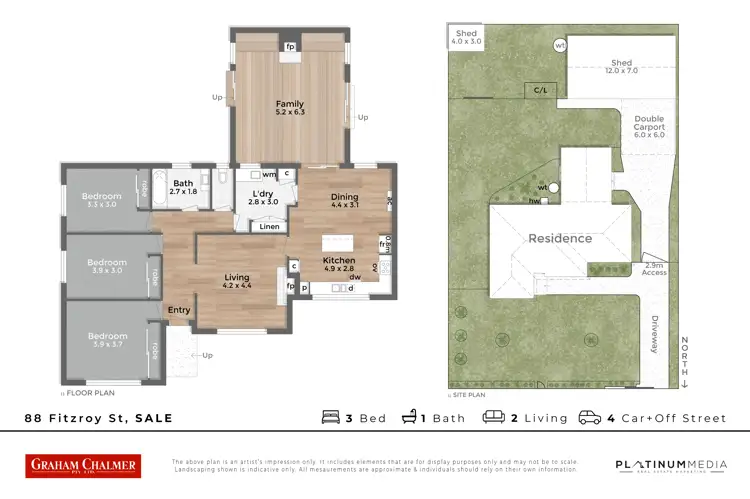 Floorplan of Homely house listing, 88 Fitzroy Street, Sale VIC 3850