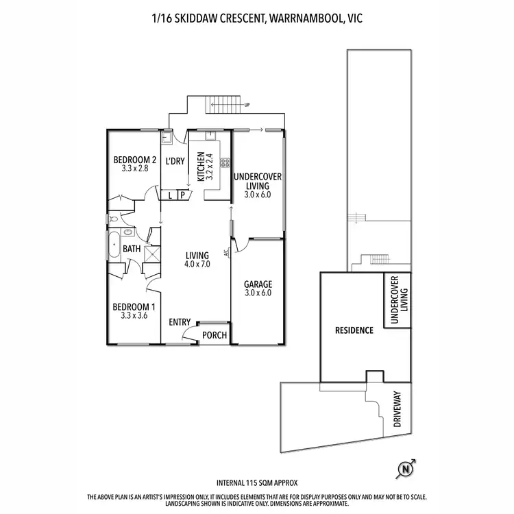 Floorplan of Homely house listing, 1/16 Skiddaw Crescent, Warrnambool VIC 3280