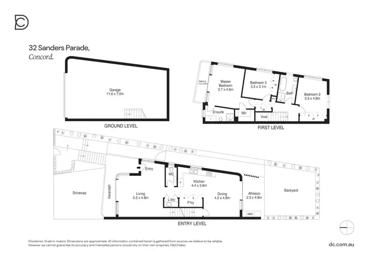 Floorplan of Homely semi-detached listing, 32 Sanders Parade, Concord NSW 2137