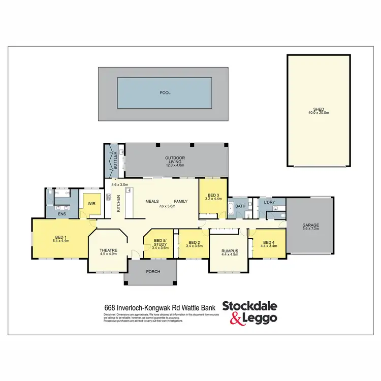 Floorplan of Homely rural property listing, 668 Inverloch-Kongwak Road, Wattle Bank VIC 3995