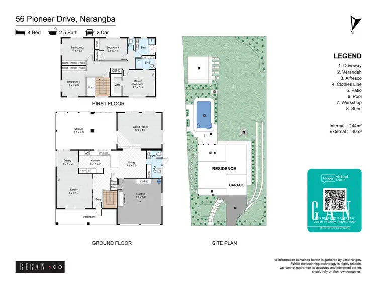 Floorplan of Homely rural property listing, 56 Pioneer Drive, Narangba QLD 4504