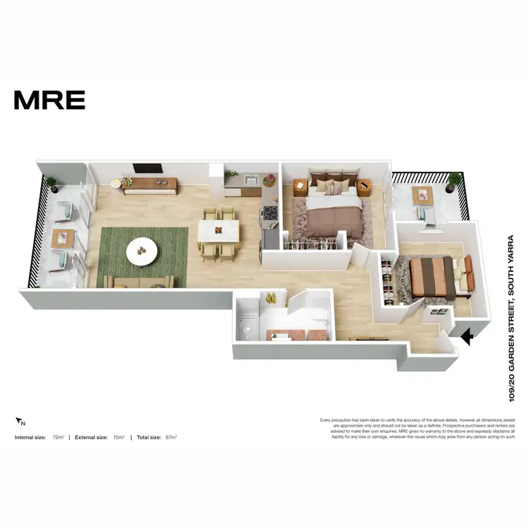 Floorplan of Homely apartment listing, 109/20 Garden Street, South Yarra VIC 3141