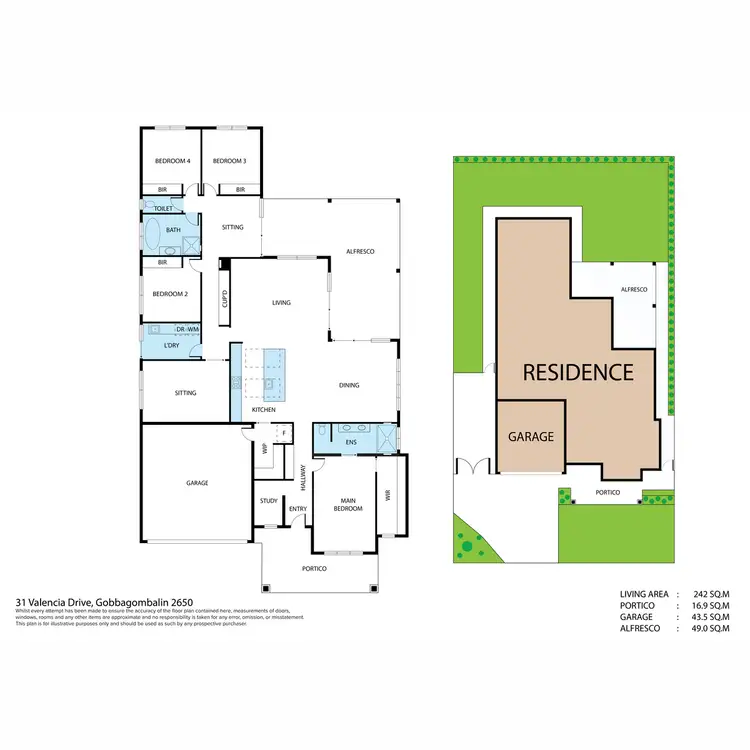 Floorplan of Homely house listing, 31 Valencia Drive, Gobbagombalin NSW 2650
