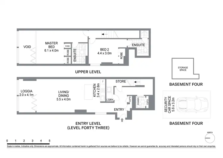 Floorplan of Homely apartment listing, 4302/101 Bathurst Street, Sydney NSW 2000