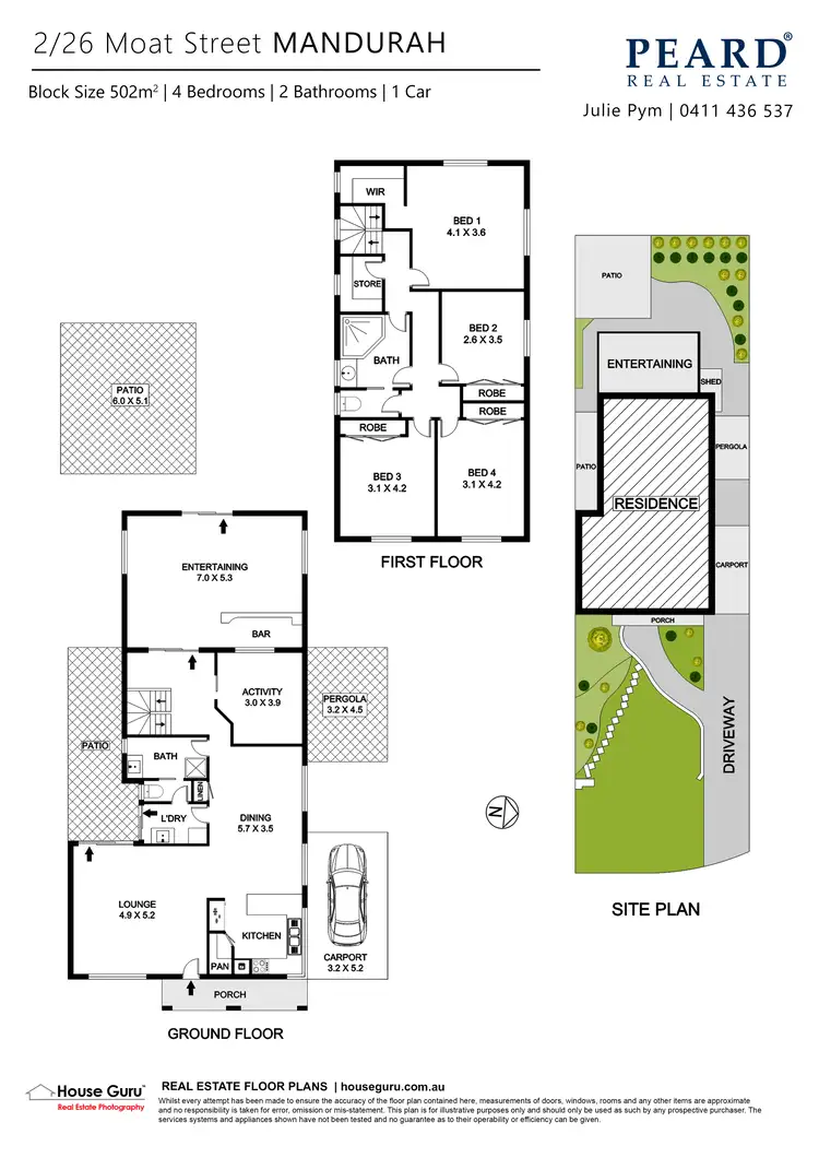 Floorplan of Homely house listing, 26B Moat Street, Mandurah WA 6210