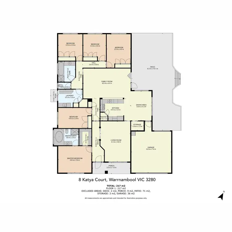 Floorplan of Homely house listing, 8 Katya Court, Warrnambool VIC 3280