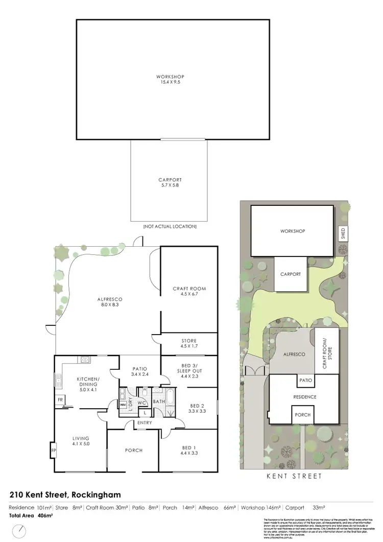 Floorplan of Homely house listing, 210 Kent Street, Rockingham WA 6168