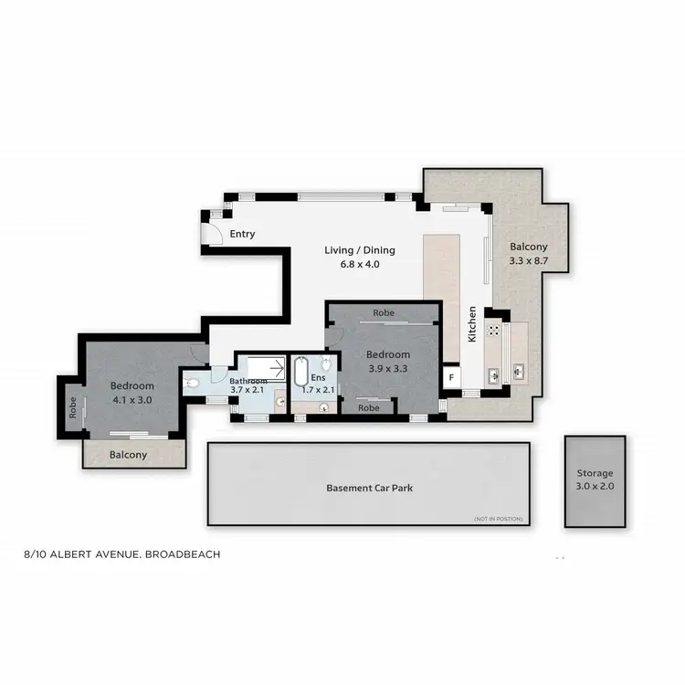 Floorplan of Homely apartment listing, 8/10 Albert Avenue, Broadbeach QLD 4218