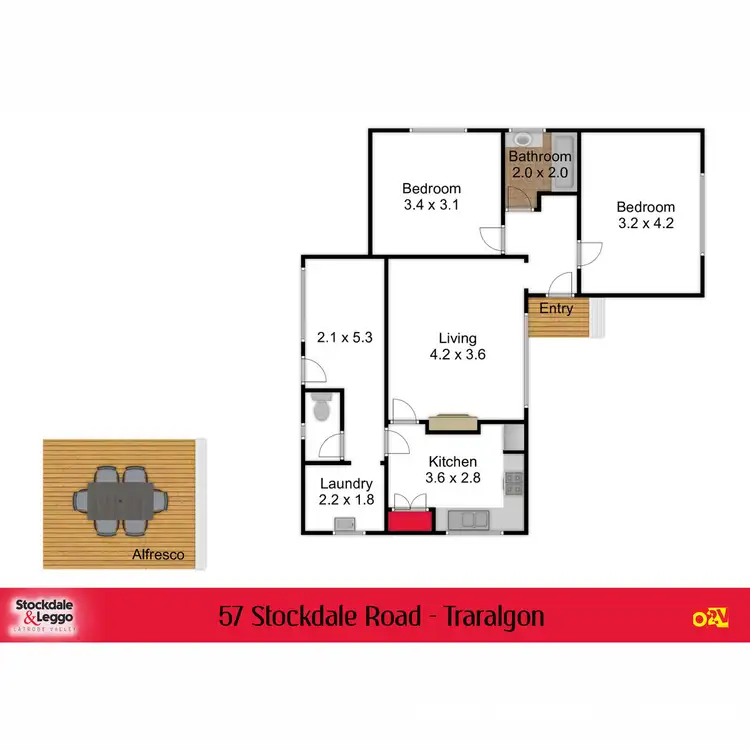 Floorplan of Homely house listing, 57 Stockdale Road, Traralgon VIC 3844