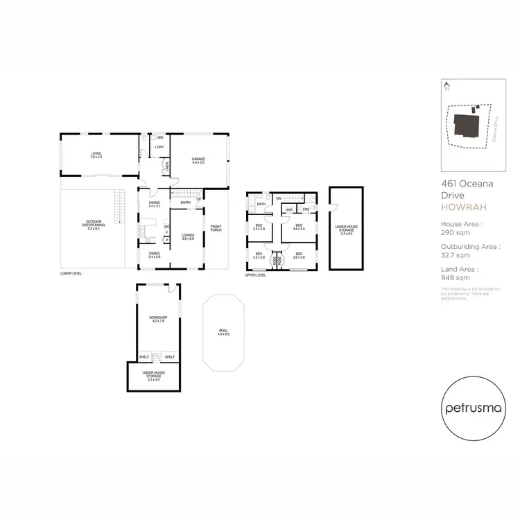 Floorplan of Homely house listing, 461 Oceana Drive, Howrah TAS 7018