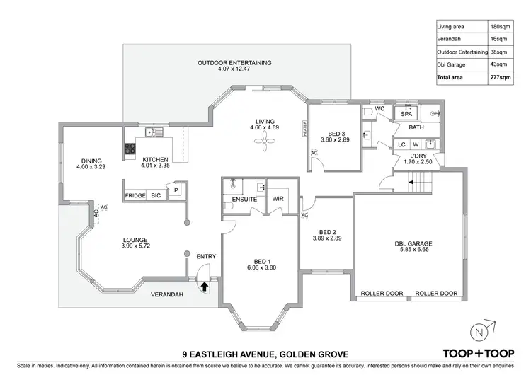 Floorplan of Homely house listing, 9 Eastleigh Avenue, Golden Grove SA 5125